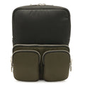 Prada Tessuto Pocket Rubber Logo Backpack Nylon Nero Black Khaki Green Silver