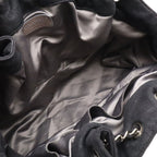 Chanel CC Logo Melrose Cabas Quilted Chain Shoulder Bag Cotton Jersey Black — view 5