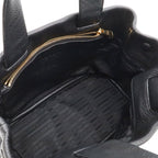Prada Perforated Logo Tote Leather Nero Black — view 5