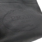 Prada Perforated Logo Tote Leather Nero Black — view 8