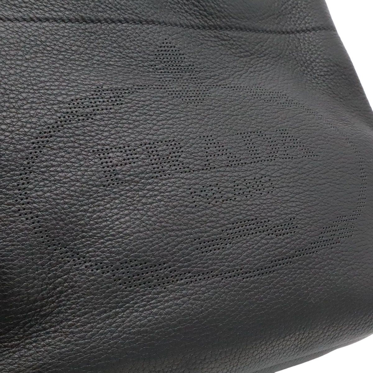 Prada Perforated Logo Tote Leather Nero Black — view 8