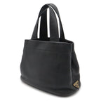 Prada Perforated Logo Tote Leather Nero Black — view 2