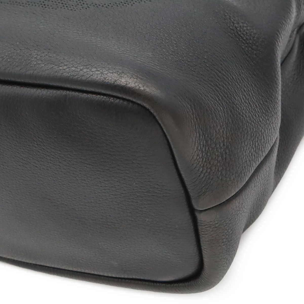 Prada Perforated Logo Tote Leather Nero Black — view 3