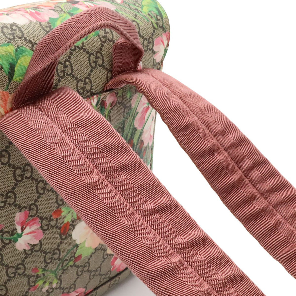 Gucci GG Blooms Supreme Backpack Flower Floral Pattern Beige Pink Multicolor — view 4