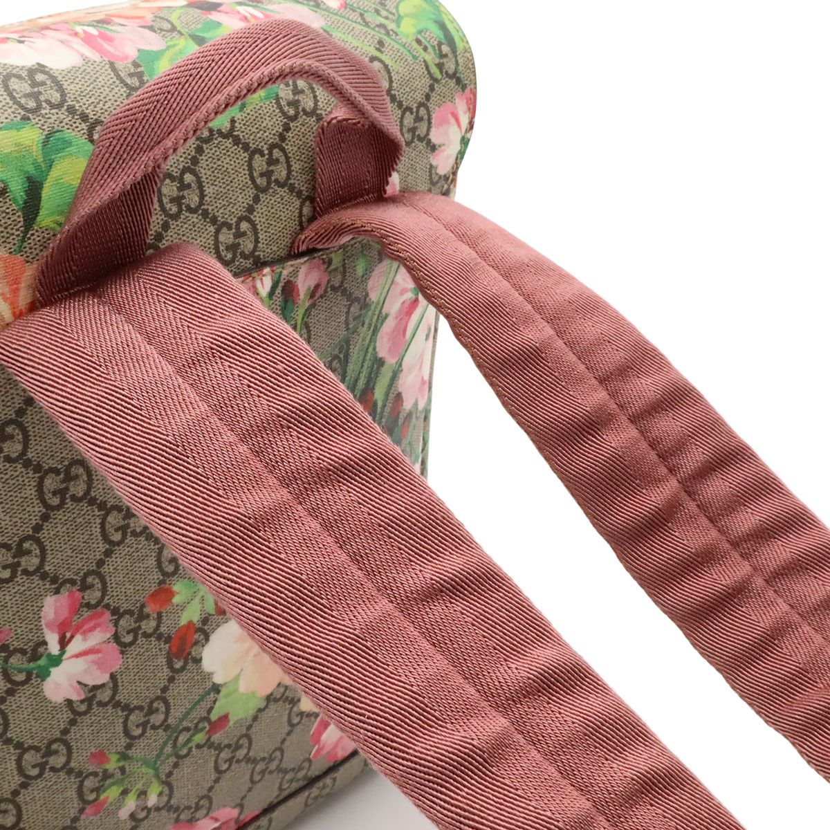 Gucci GG Blooms Supreme Backpack Flower Floral Pattern Beige Pink Multicolor — view 4