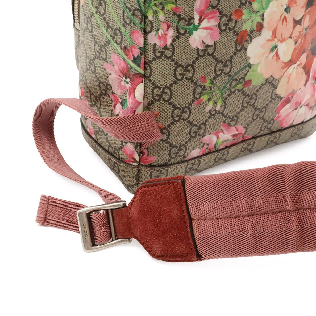 Gucci GG Blooms Supreme Backpack Flower Floral Pattern Beige Pink Multicolor — view 5