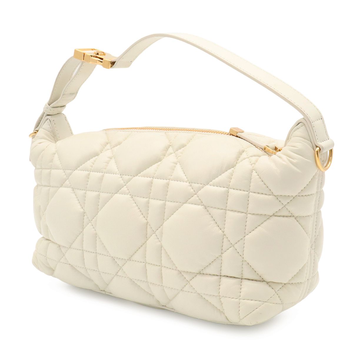 Dior Travel Cannage Nomad Pouch Shoulder Bag Leather White — view 2