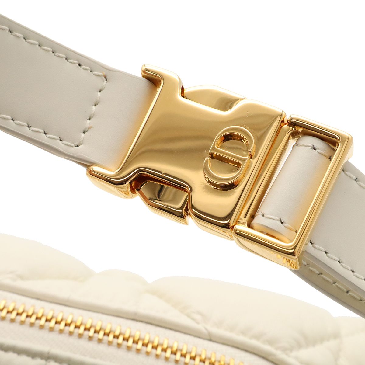 Dior Travel Cannage Nomad Pouch Shoulder Bag Leather White — view 5