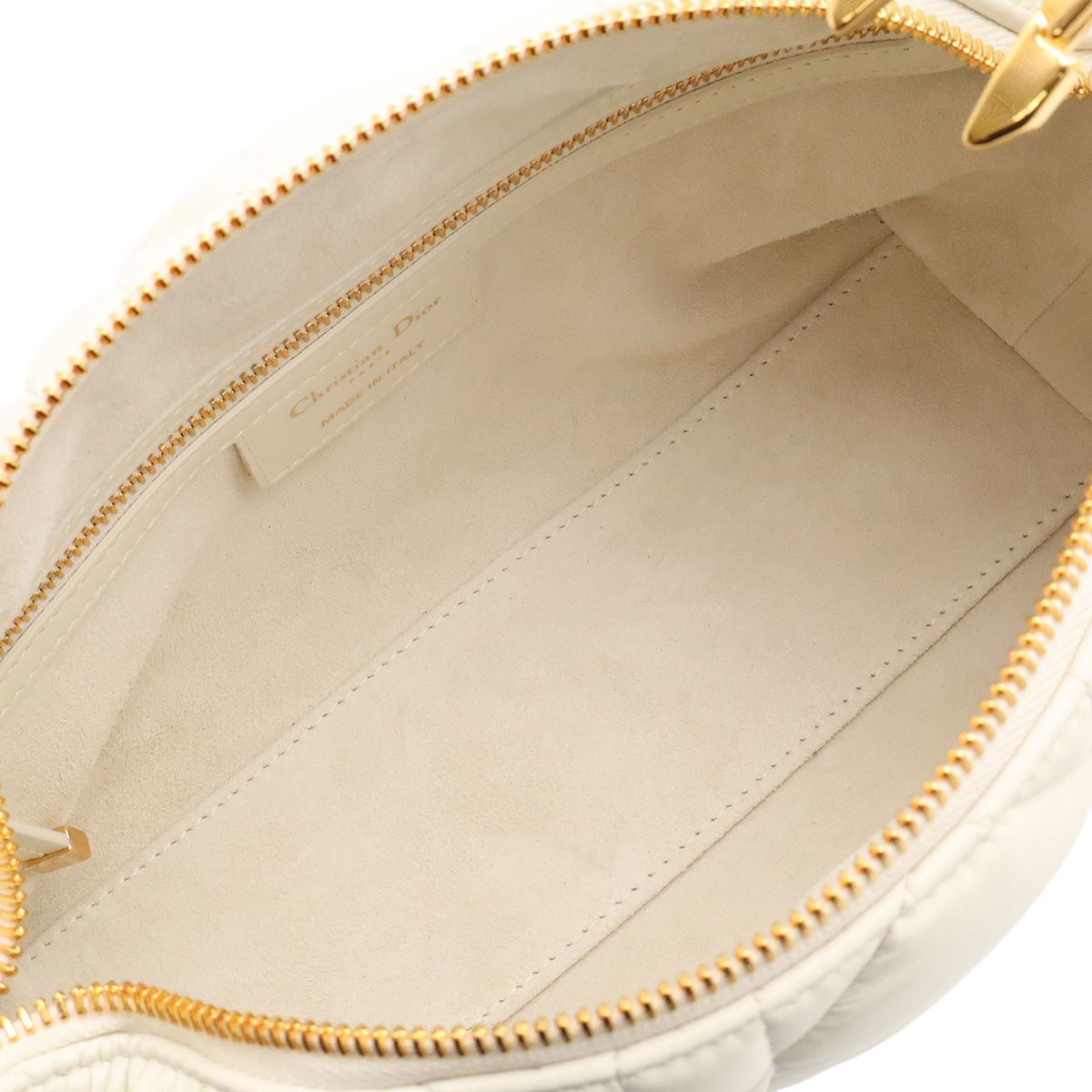 Dior Travel Cannage Nomad Pouch Shoulder Bag Leather White — view 8