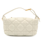 Dior Travel Cannage Nomad Pouch Shoulder Bag Leather White