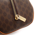 Celine Macadam Mini Boston Bag Leather Dark Brown Light Gold — view 5