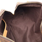 Celine Macadam Mini Boston Bag Leather Dark Brown Light Gold — view 8