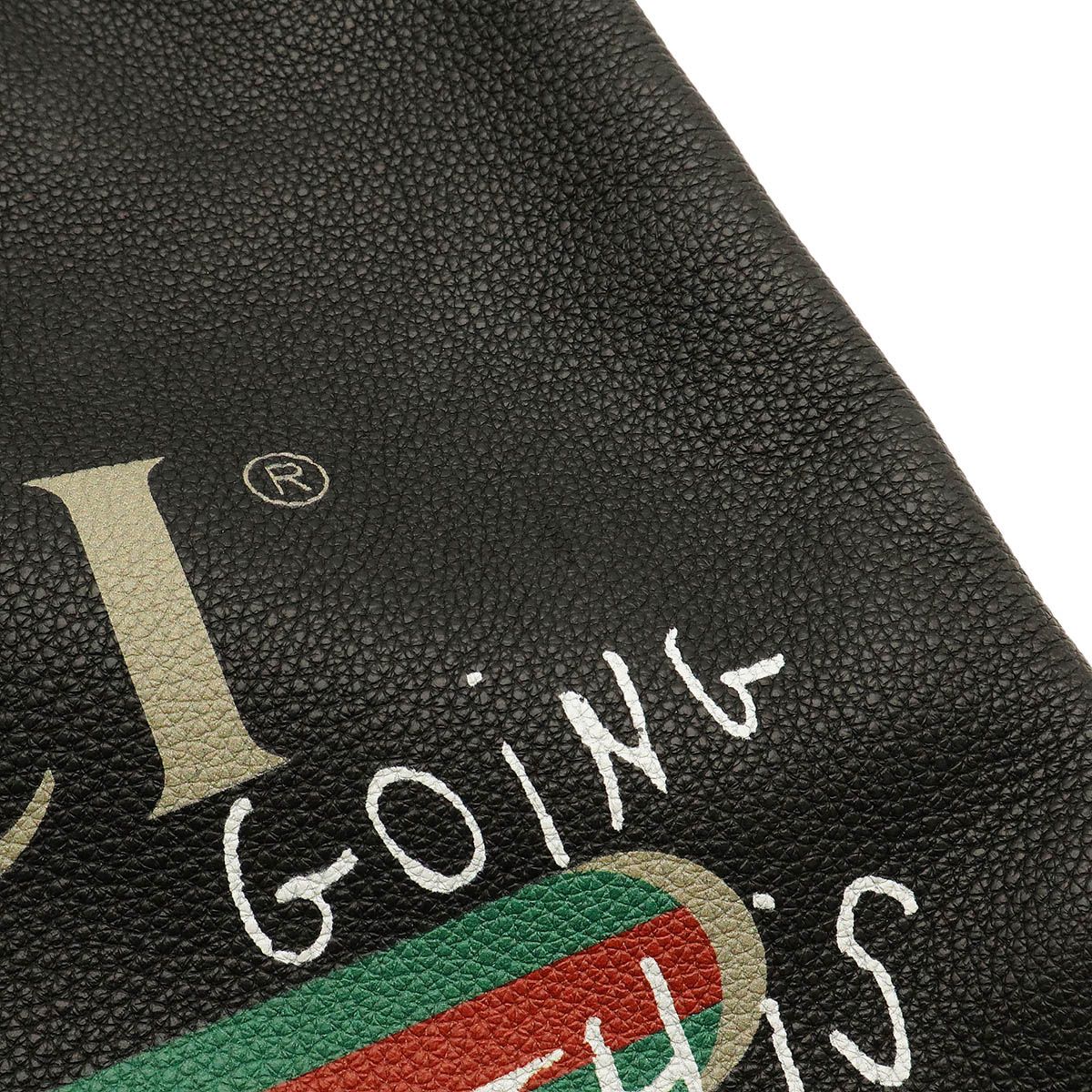 Gucci Print Coco Capitan Drawstring Backpack 2-Way Tote Leather Black — view 4