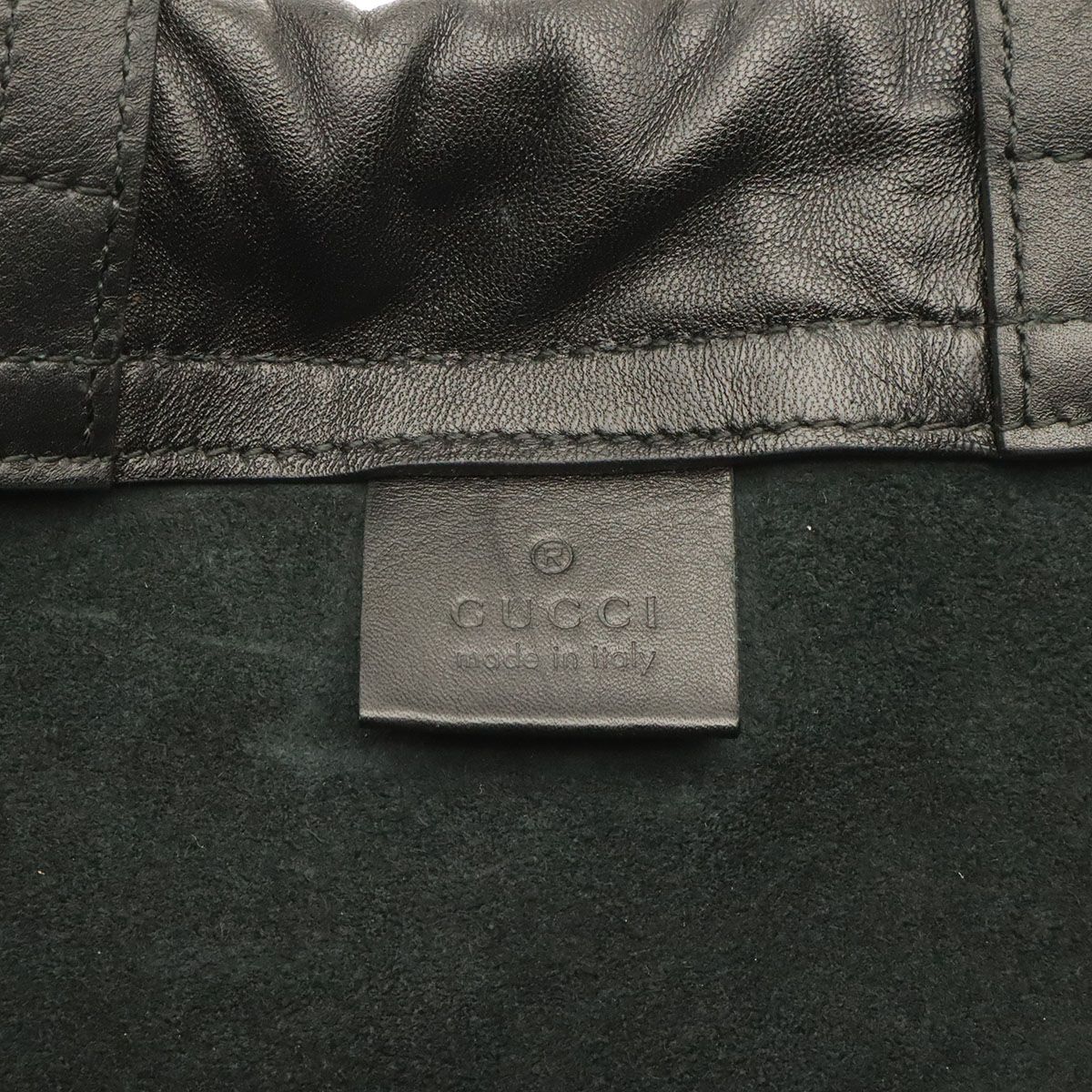 Gucci Print Coco Capitan Drawstring Backpack 2-Way Tote Leather Black — view 8