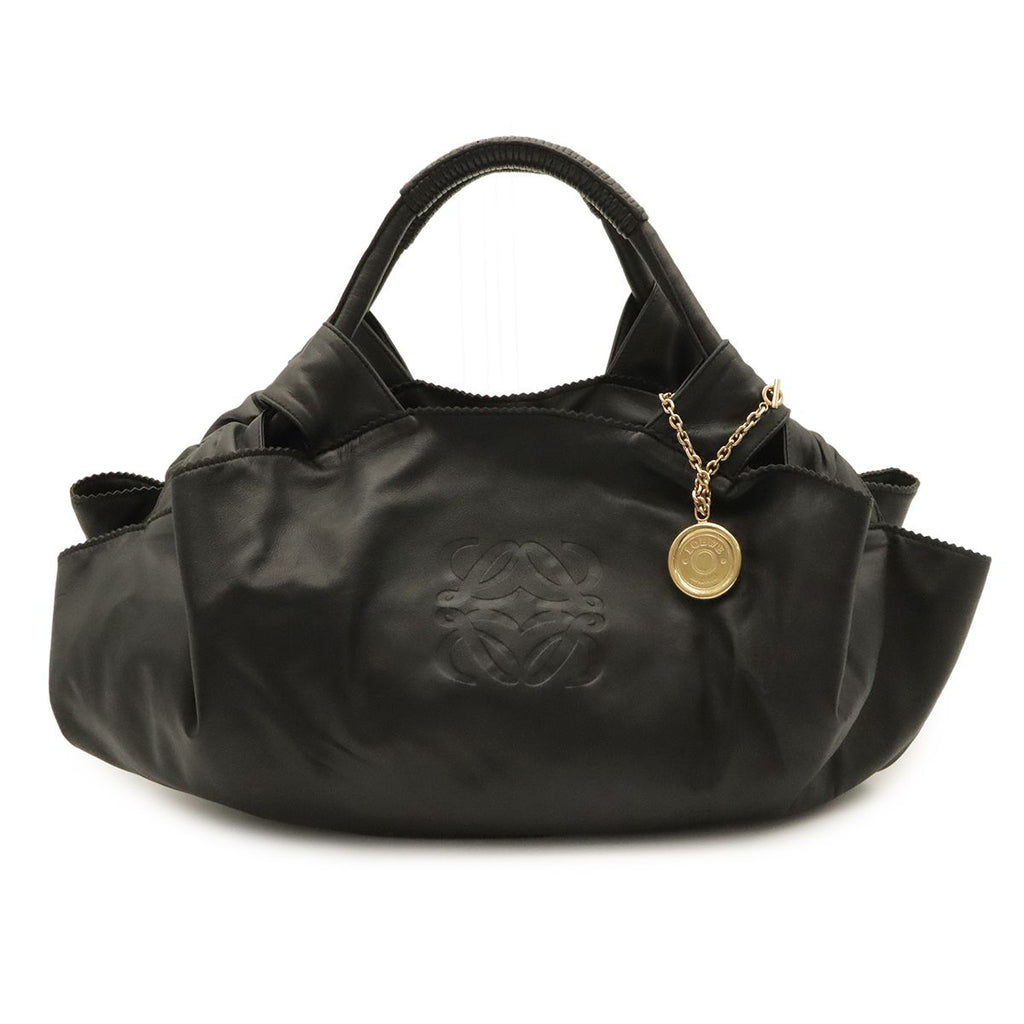 Loewe Anagram Nappa Aire Handbag Leather Black Gold