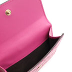 Gucci Bowy Bowie Ribbon Motif Guccissima Snap Wallet Double Leather Purple Pink — view 7
