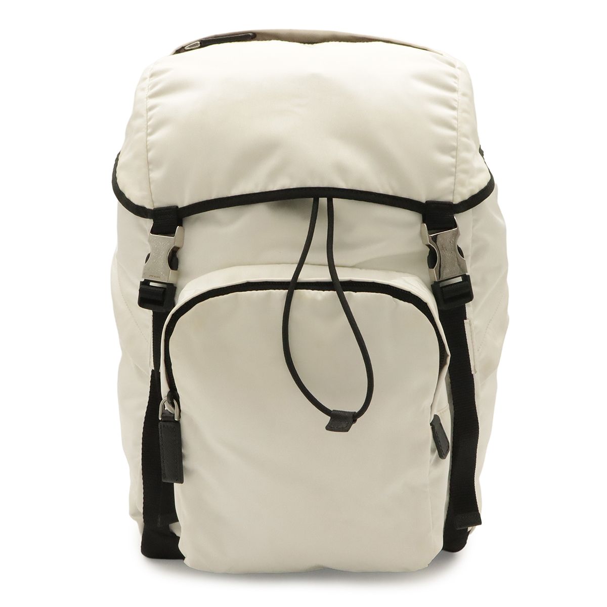 Prada Backpack Nylon Leather Bianco White Silver Domestic Boutique Purchase