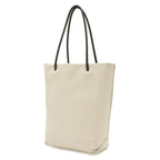Chanel Essential Tote PM Small Logo Mini Bag Leather White Black — view 2