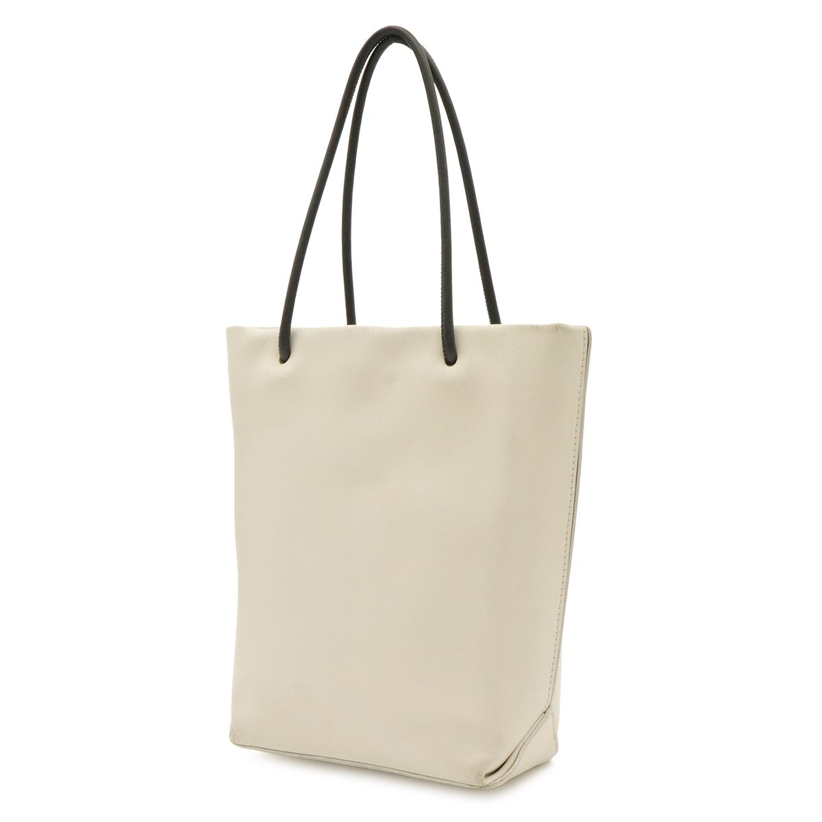 Chanel Essential Tote PM Small Logo Mini Bag Leather White Black — view 2