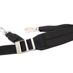 Prada Rubber Logo Shoulder Bag Nylon Leather Nero Black Silver — view 4