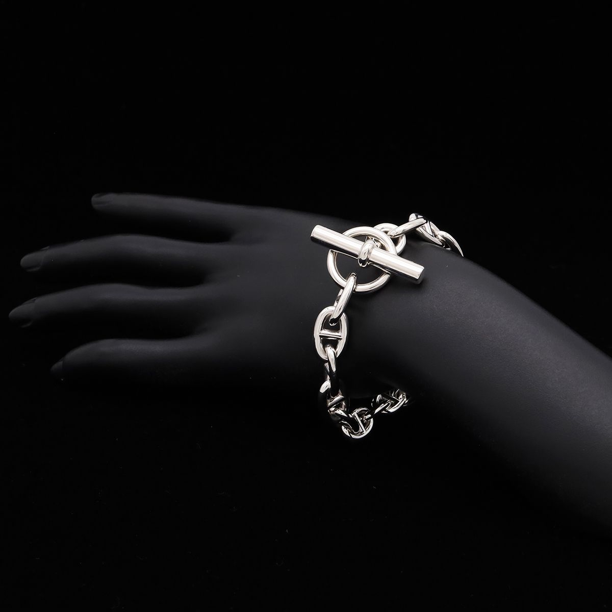 Hermes Chaine D'ancre MM 16 Links Bracelet Silver — view 5
