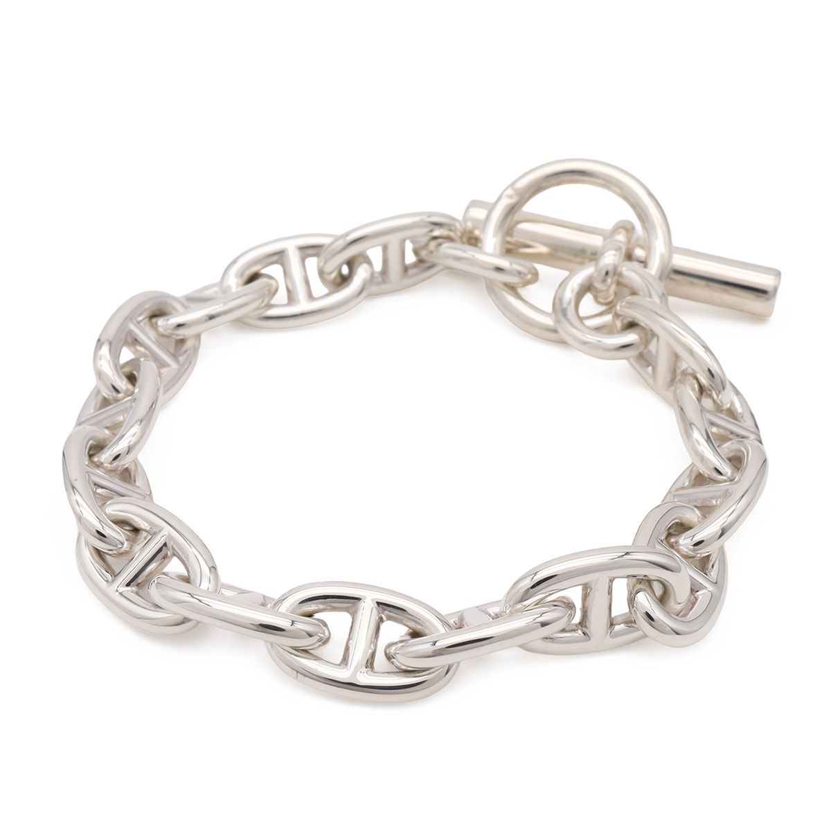 Hermes Chaine D'ancre MM 16 Links Bracelet Silver — view 2