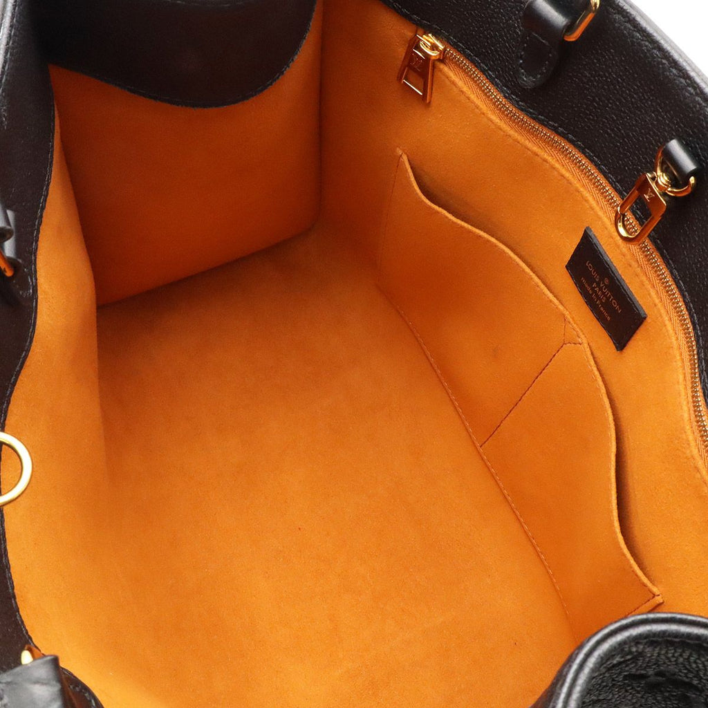 Louis Vuitton Monogram Empreinte on the Go MM Tote 2-Way Shoulder Noir Black — view 7