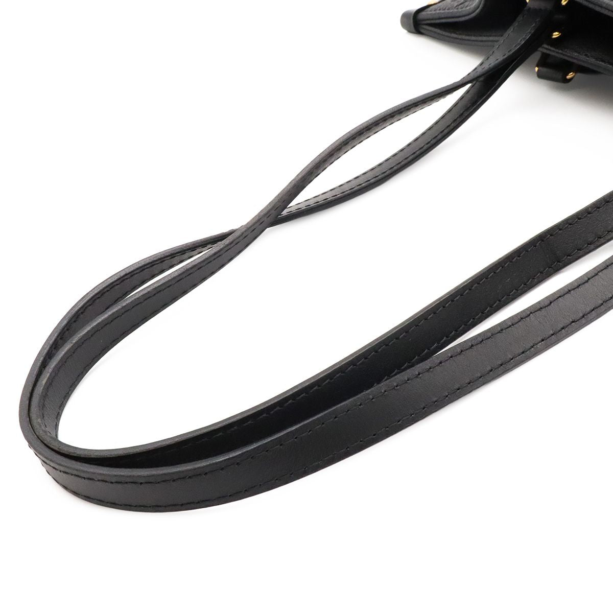 Louis Vuitton Monogram Empreinte on the Go MM Tote 2-Way Shoulder Noir Black — view 5
