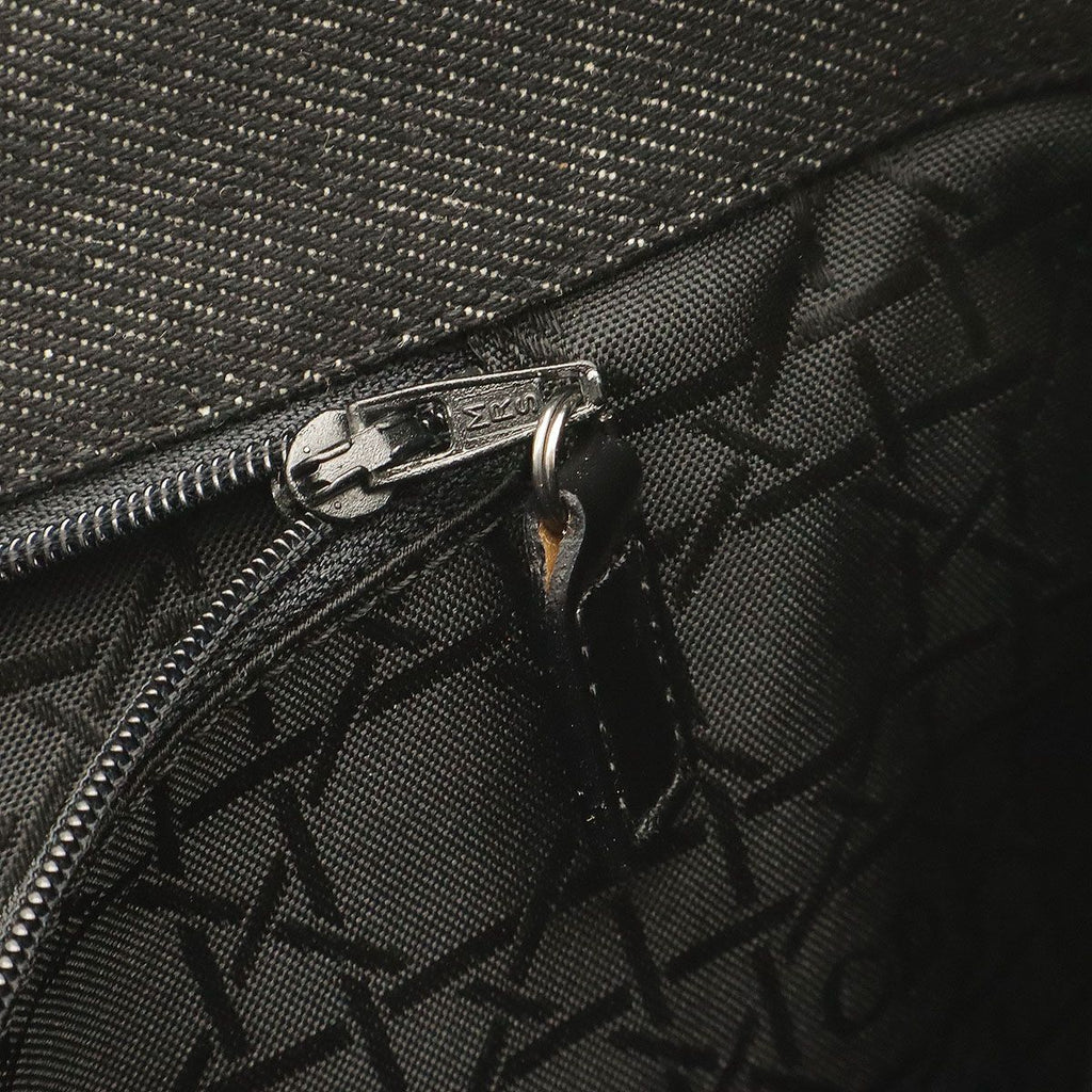 Dior Cannage Tote 2-Way Shoulder Bag Denim Black Silver — view 7