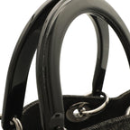 Dior Cannage Tote 2-Way Shoulder Bag Denim Black Silver — view 5