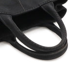 Prada Canapa Tote 2-Way Shoulder Bag Canvas Nero Black Gold — view 4