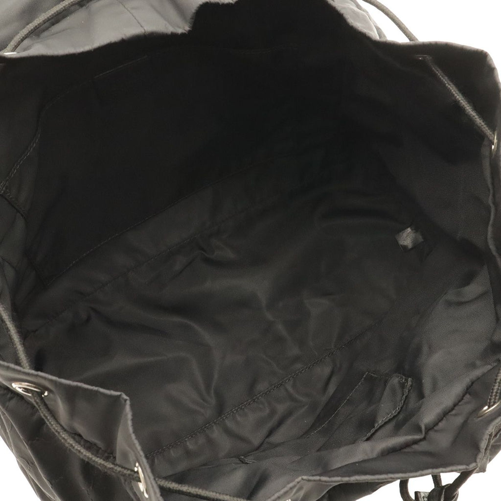 Gucci GG Nylon Backpack Leather Black Silver — view 7