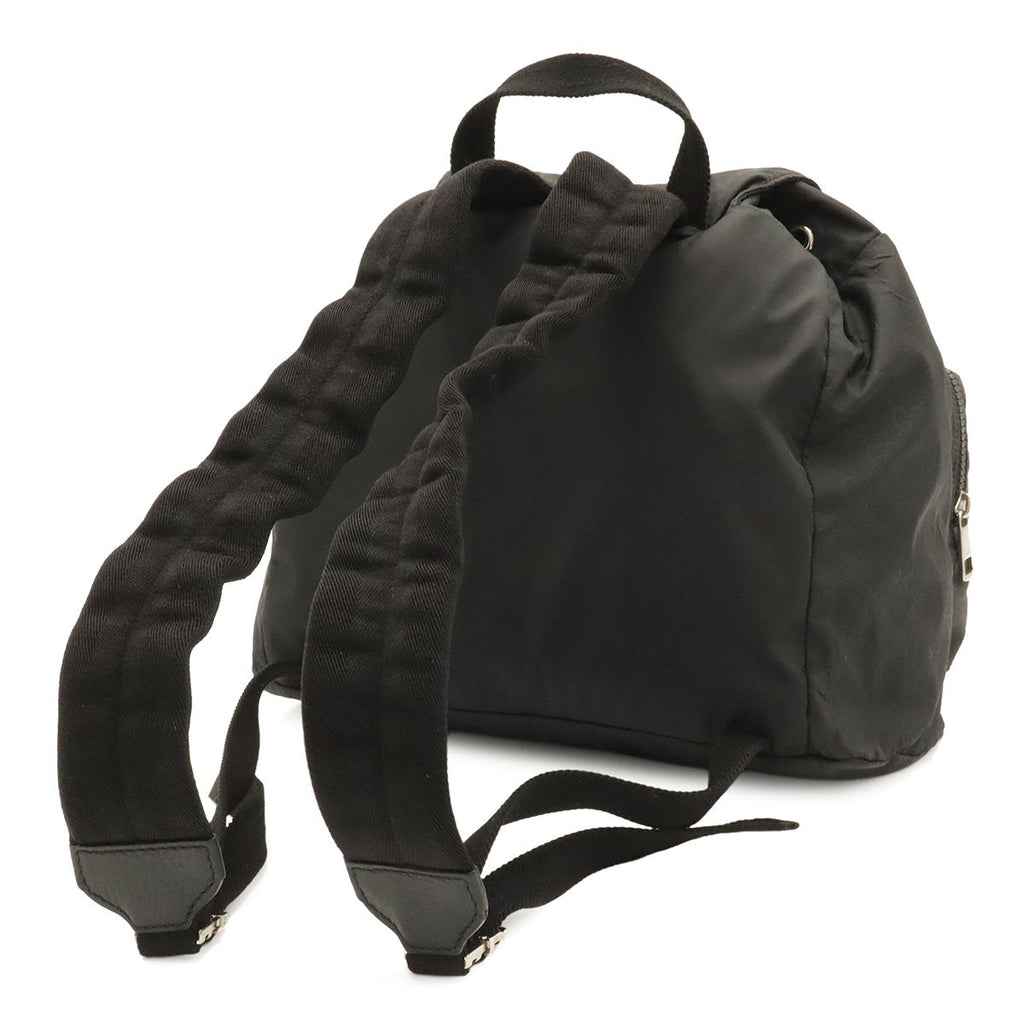 Gucci GG Nylon Backpack Leather Black Silver — view 2