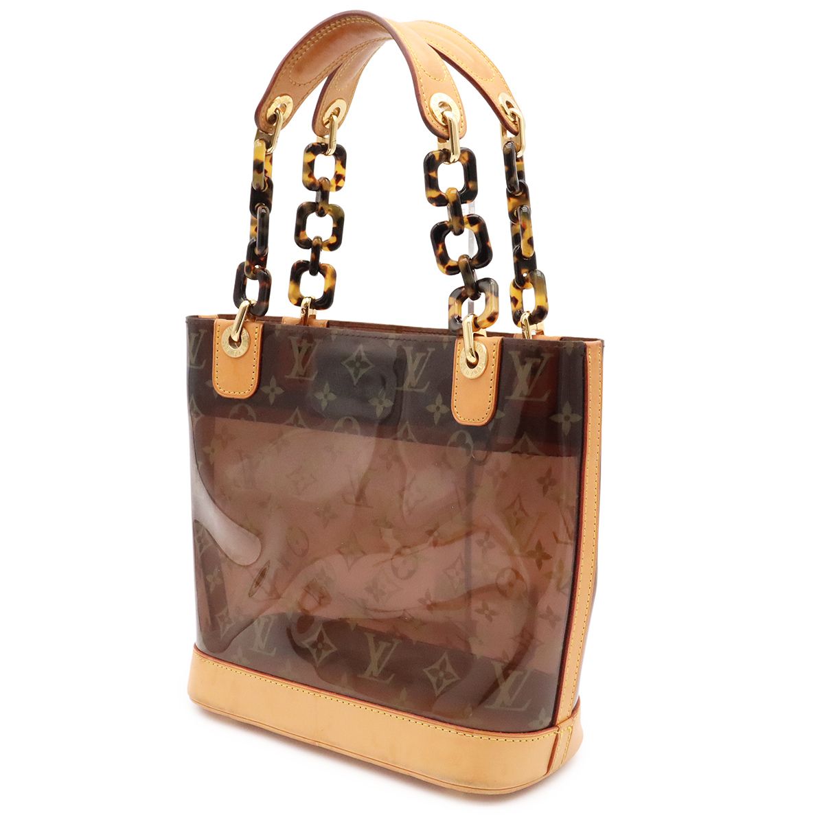 Louis Vuitton Monogram Vinyl Cabas Ambre PM Tote Shoulder Bag Plastic Chain — view 2
