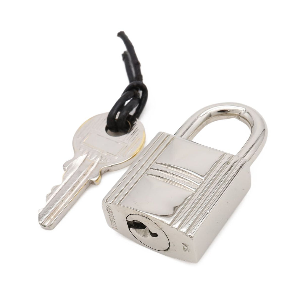 Hermes Padlock No 104 Metal Silver with Key Lock