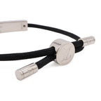 Louis Vuitton Bracelet LV Space Logo Plate Metal Noir Black Silver — view 4