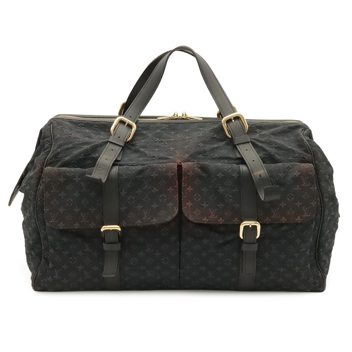 Louis Vuitton Monogram Mini Louise Boston Bag Canvas Blue