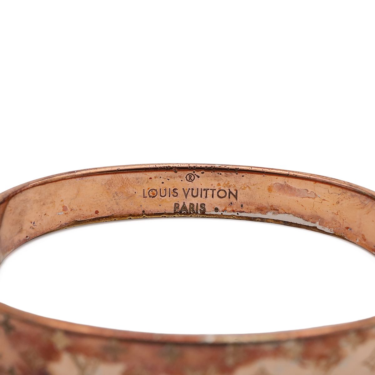 Louis Vuitton Cuff Nanogram Bangle Bracelet Pgp Pink Gold #short Sleeve — view 6