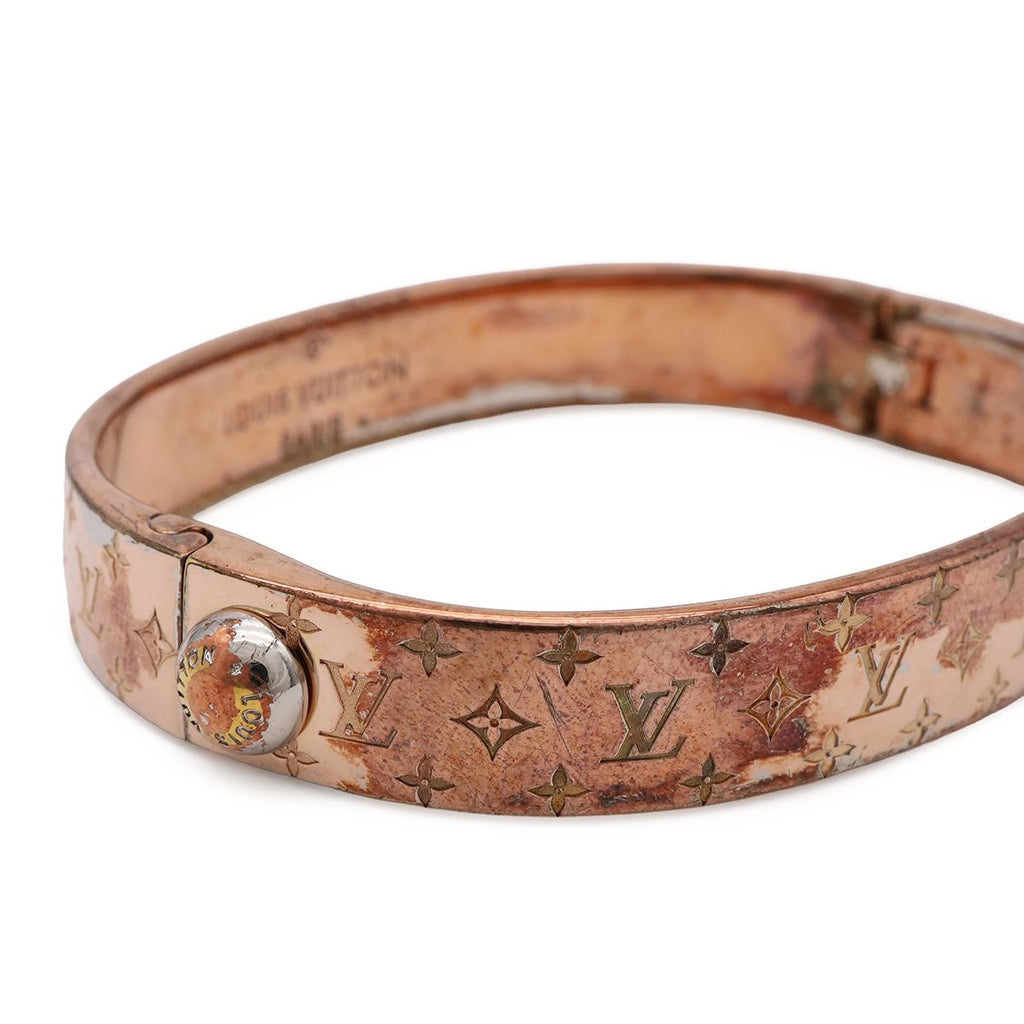 Louis Vuitton Cuff Nanogram Bangle Bracelet Pgp Pink Gold #short Sleeve — view 4