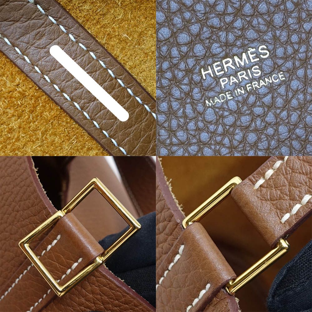Hermes Picotin Lock MM Brown Taurillon Clemence GD Handbag Bag — view 7
