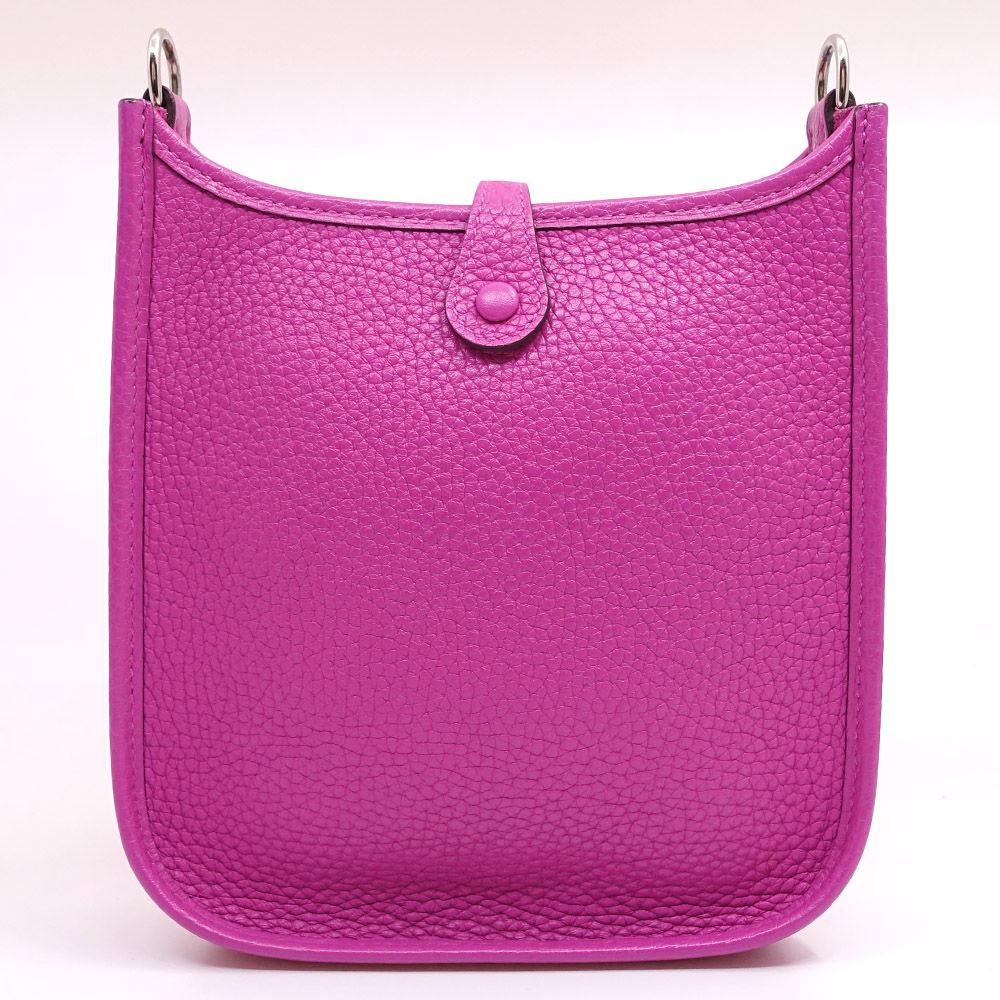 Hermes Evelyne TPM 16 Amazon Magnolia Taurillon Clemence Silver Shoulder Bag — view 2