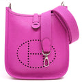 Hermes Evelyne TPM 16 Amazon Magnolia Taurillon Clemence Silver Shoulder Bag