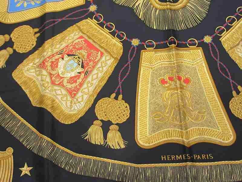 Hermes Scarf Carre 90 Saber Decorative Bag Posteet Cavalerie Black — view 5