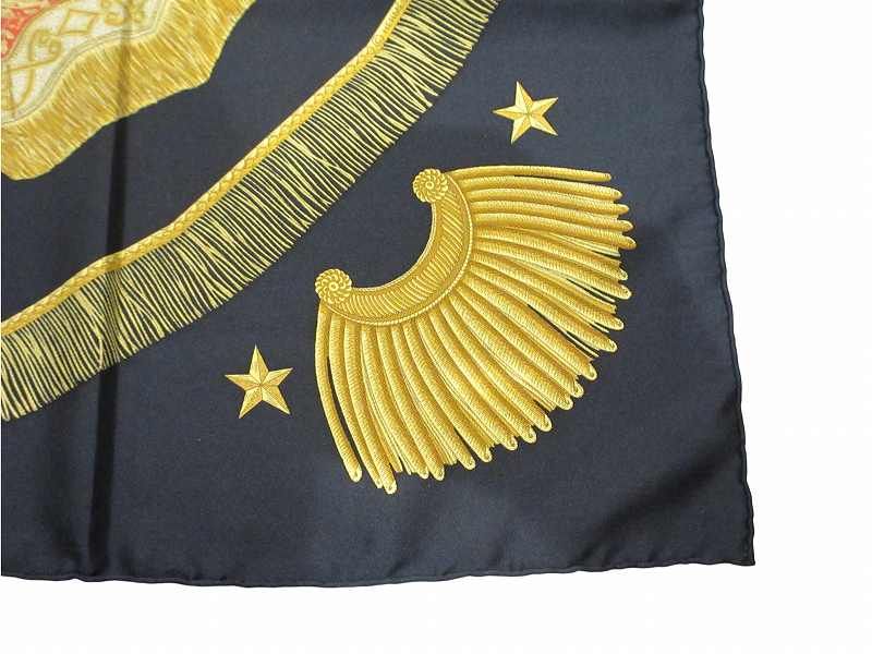 Hermes Scarf Carre 90 Saber Decorative Bag Posteet Cavalerie Black — view 4