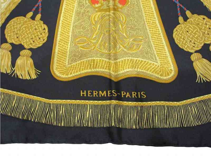 Hermes Scarf Carre 90 Saber Decorative Bag Posteet Cavalerie Black — view 2