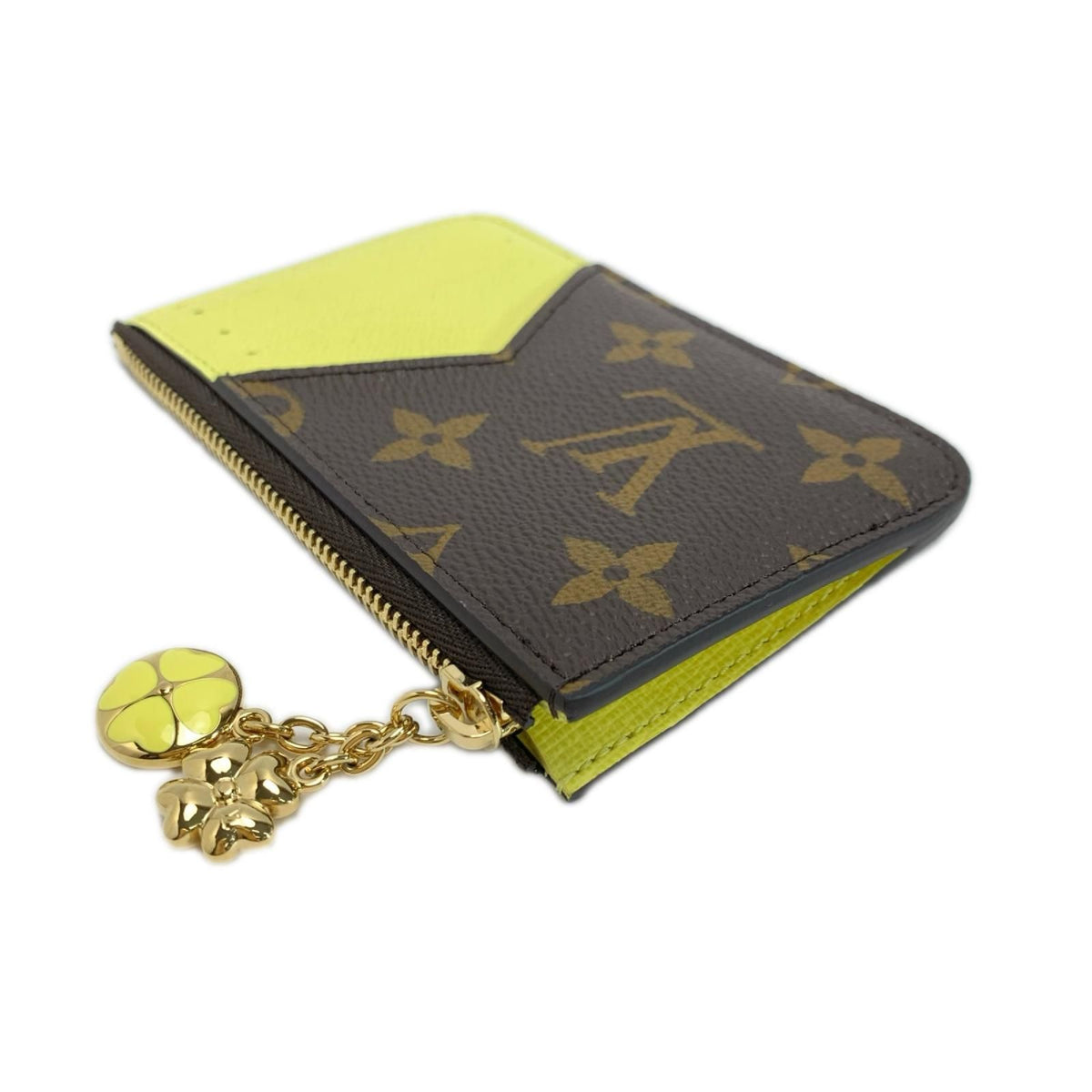 Louis Vuitton Monogram Card Case Romy Yellow Coin Purse — view 3