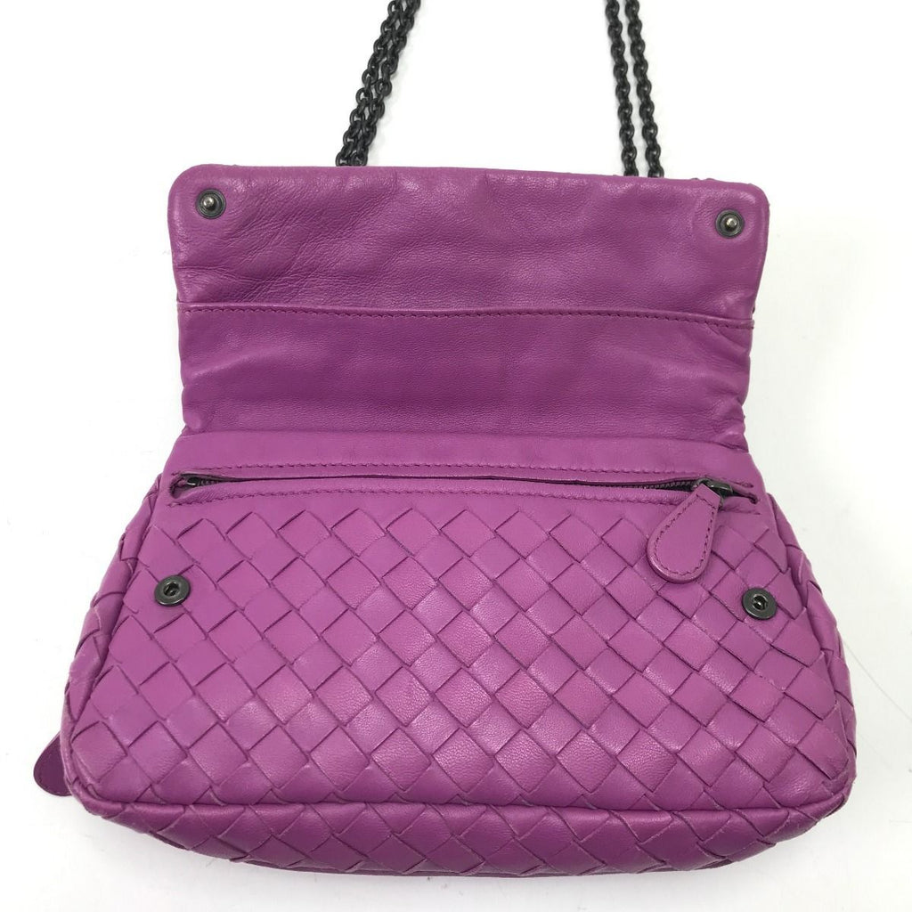 Bottega Veneta Shoulder Bag Intrecciato Purple — view 6