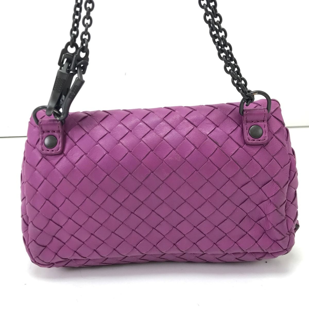 Bottega Veneta Shoulder Bag Intrecciato Purple — view 3