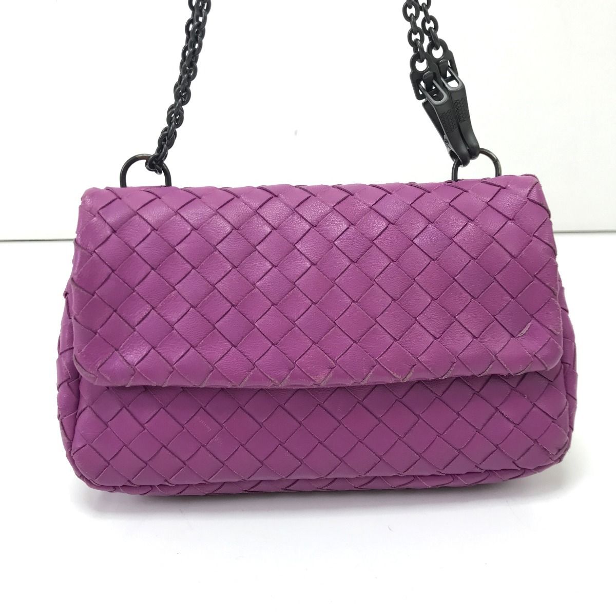 Bottega Veneta Shoulder Bag Intrecciato Purple — view 2