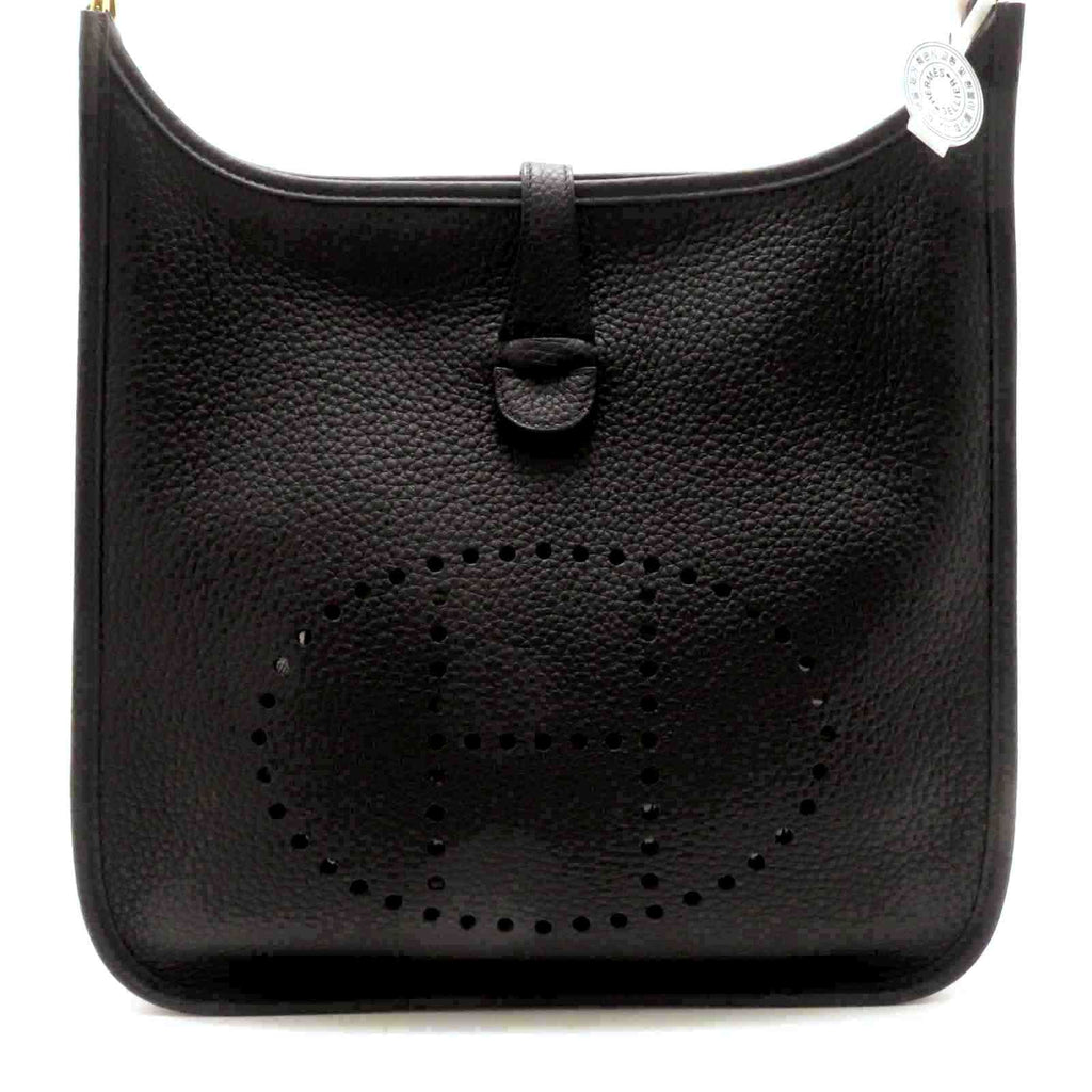 Hermes Evelyne Iiipm Black Shoulder Bag Taurillon Clemence Stamp